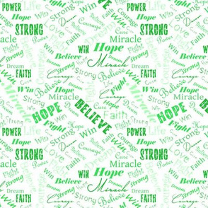 Small Scale Cancer Positive Words - Greens