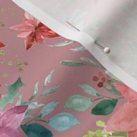 Merry Watercolor Florals // Dusty Pink