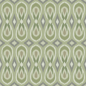 teardrop ikat sage green, avocado