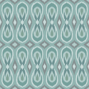 teardrop ikat seafoam