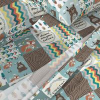 little wildlife wood tribe ↠ cheater quilt