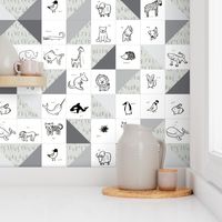 animal alphabet quilt grey-01