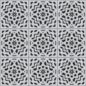 Moroccan Tiles-Aluminum-Neutral Greys Palette