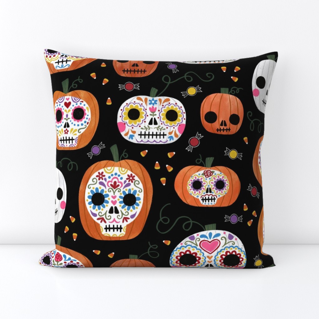 Sugar Skull Pumpkins