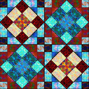 Lily Squares Cheater Quilt