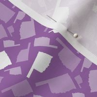 Oklahoma State Shape Pattern Purple and White