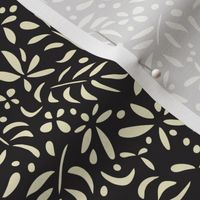 Damask Inspired: Cream on Black -small scale