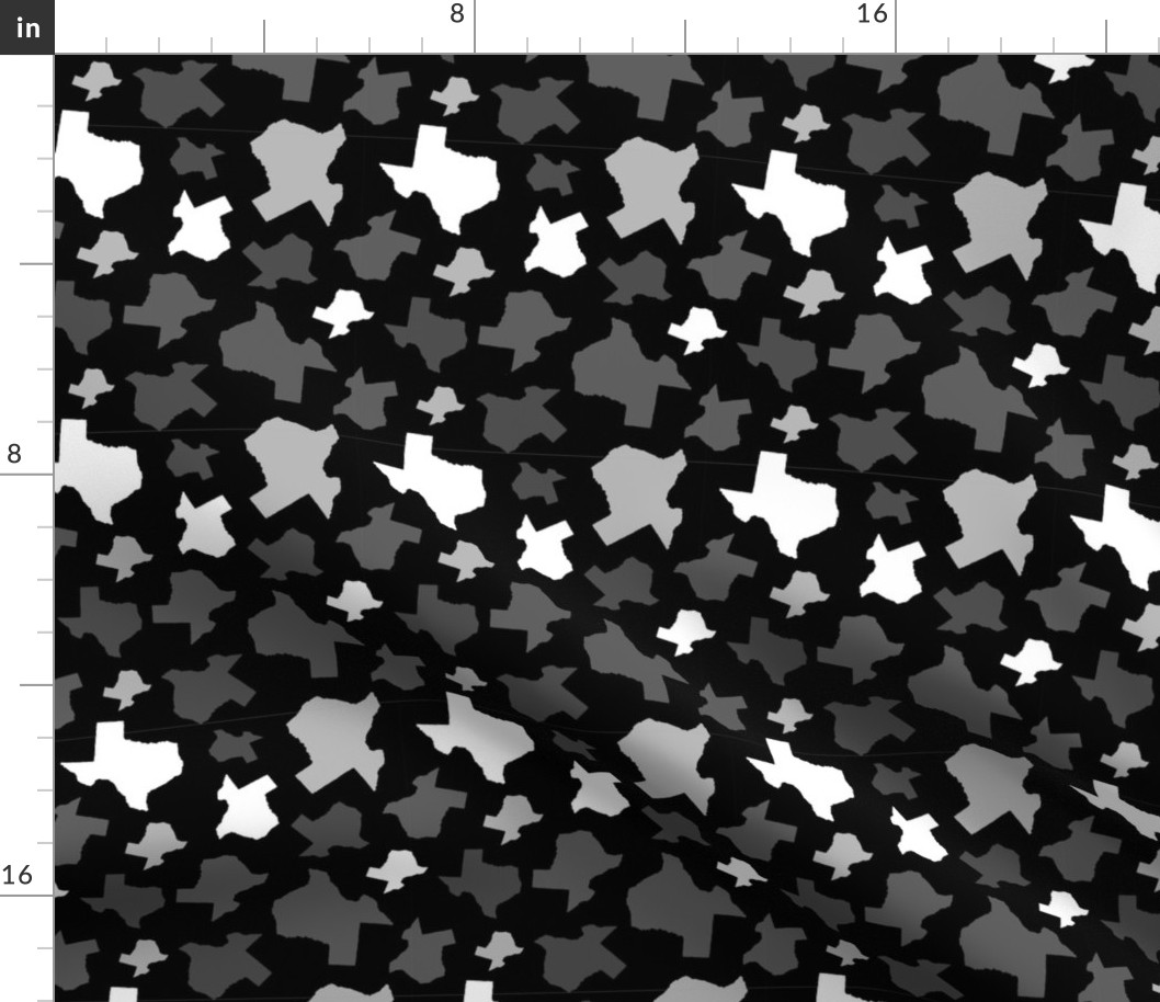 Texas State Outline Shape Pattern Black and White