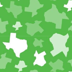 Texas State Outline Shape Pattern Lime Green and White