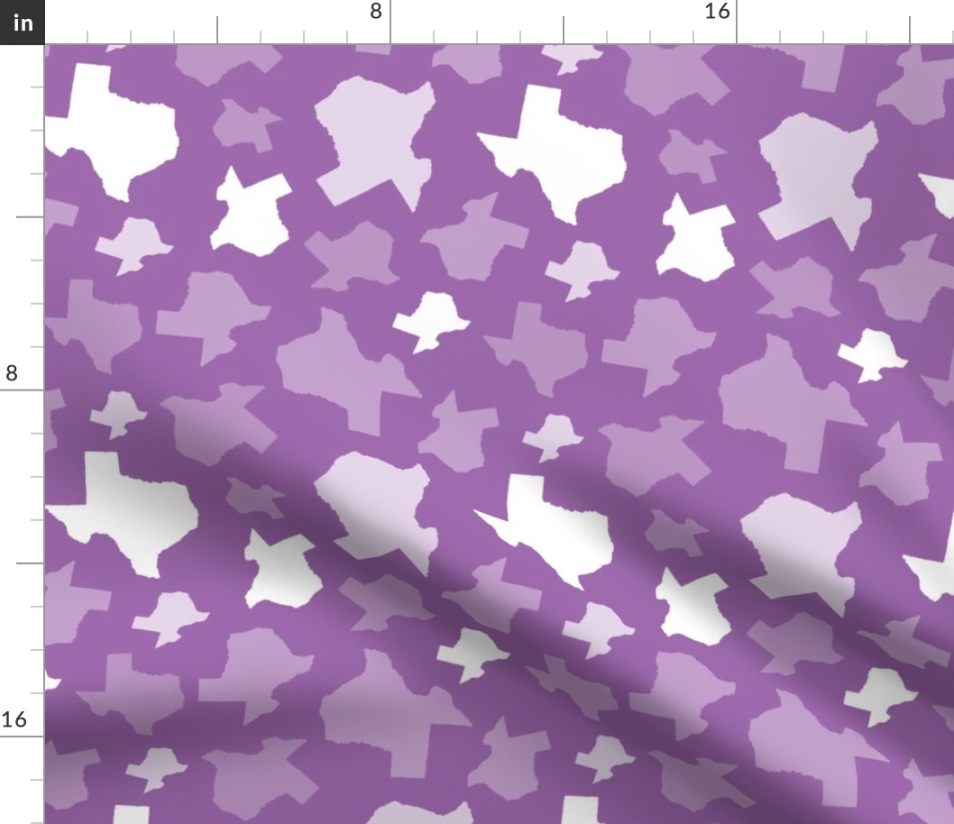 Texas State Outline Shape Pattern Purple and White