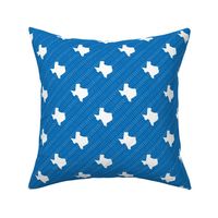 Texas State Shape Pattern Blue and White