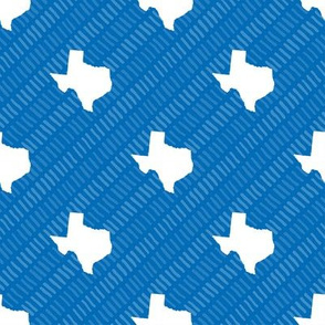 Texas State Shape Pattern Blue and White