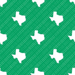 Texas State Shape Pattern Green and White