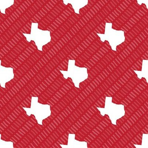 Texas State Shape Pattern Red and White