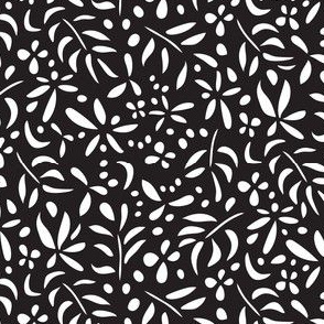 Damask Inspired: White on Black [small scale]