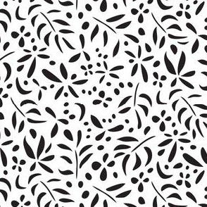 Damask Inspired: Black on White -small scale