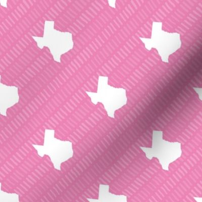 Texas State Shape Pattern Pink and White