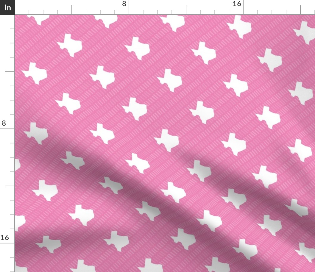 Texas State Shape Pattern Pink and White