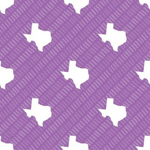 Texas State Shape Pattern Purple and White
