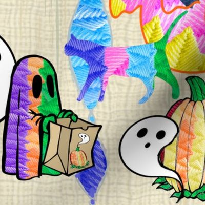 Otomi -ish Halloween Embroidery Boo