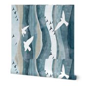 Birds cheater quilt