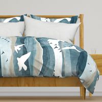 Birds cheater quilt