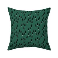 Sweet minimal style pine tree forest scandinavian woodland mountain theme Christmas green white