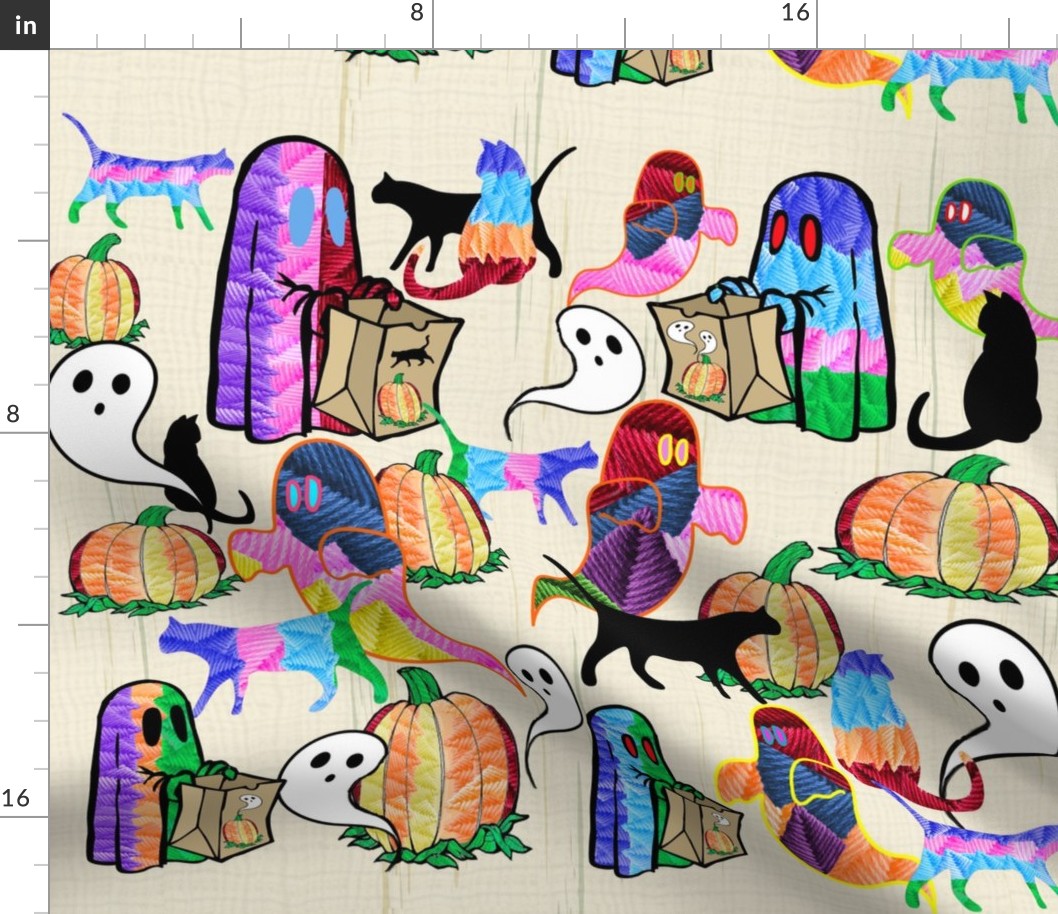 Halloween Otomi Quilt Panel