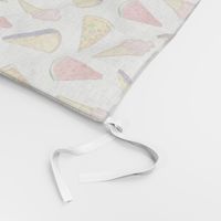 Happy Picnic Triangles scattered on white - small