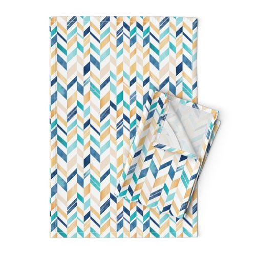 Chevron in Blue and Gold