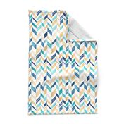 Chevron in Blue and Gold