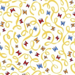 Gold Ribbon and Butterfly Confetti