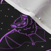 Purple Ink Bats at Night