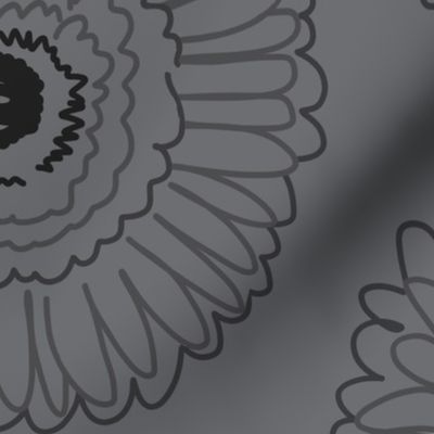 Wired Up Gerbera-Metal-Gerbera Collection-Neutral Greys Palette