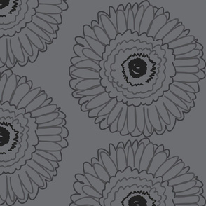 Wired Up Gerbera-Metal-Gerbera Collection-Neutral Greys Palette