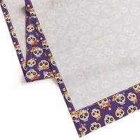 Floral Sugar Skull /  Purple / Small Scale