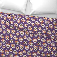 Floral Sugar Skull / Purple / Large Scale