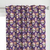 Floral Sugar Skull / Purple / Large Scale