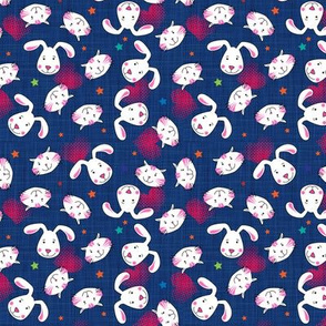 cats ♥ dogs navy-pink - small