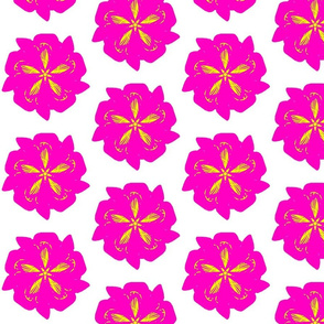 Pink Lady Funky Flower - Hot Pink