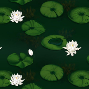 Water-Lilies-Pattern-spoonflower