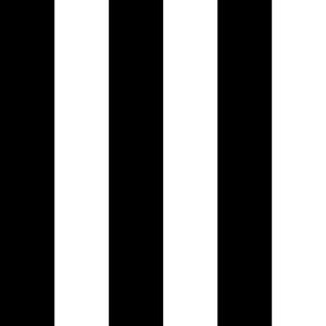 One Inch Black and White Vertical Stripes