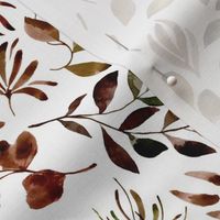 medium // Autumn Fall leaves leafy print nature 