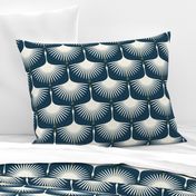 Art Deco Swans (6") - Navy