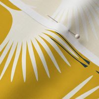 Art Deco Swans (6") - Golden Yellow