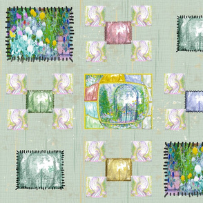 Arbor Gates 4 Patchwork Quilt Panel