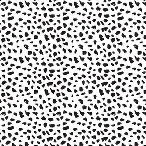 Black and white abstract dalmatian spots and dots leopard animal skin organic trendy gender neutral geometric print SMALL