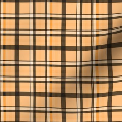 FS Black and Orange Tartan Plaid Halloween