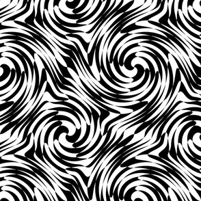 Black and White Swirl - Dizzy Zebra