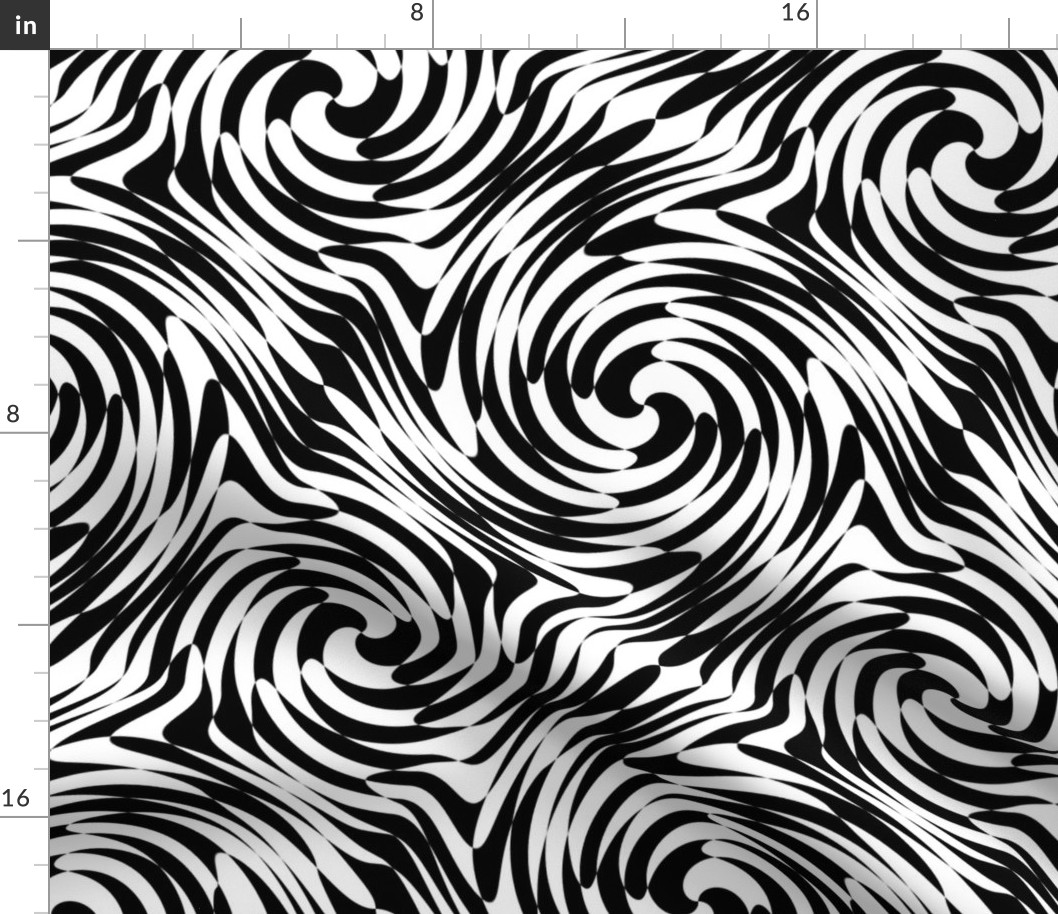 Black and White Swirl - Dizzy Zebra